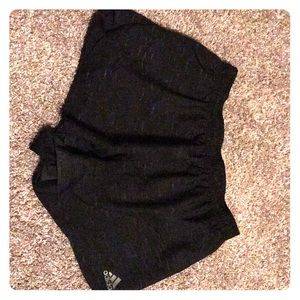 Adidas black running shorts